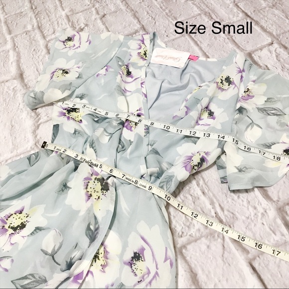 *NEW* Light Blue Floral Romper Maxi - Picture 2 of 3